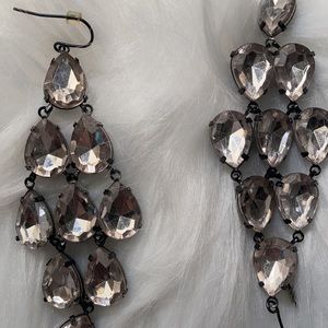 Rhinestone Chandelier Statement Earrings.